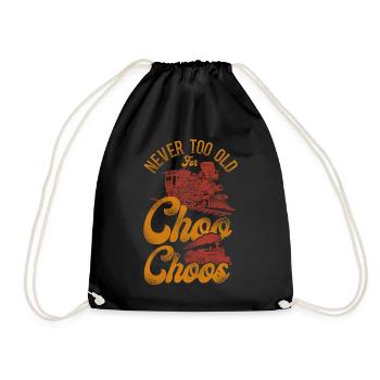 Steam Train Driver Trainspotting - Drawstring Bag - black - Front