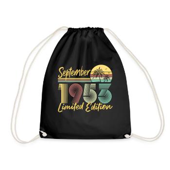 Septembre 1953 Cadeau d’anniversaire en édition limitée - Sac de sport léger - noir - Devant