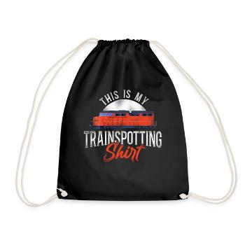 Freight Diesel Train Driver - Drawstring Bag - black - Front
