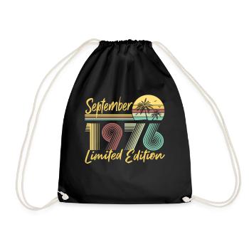 Septembre 1976 Cadeau d’anniversaire en édition limitée - Sac de sport léger - noir - Devant