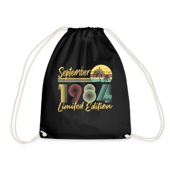 Septembre 1984 Cadeau d’anniversaire en édition limitée - Sac de sport léger - noir - Devant