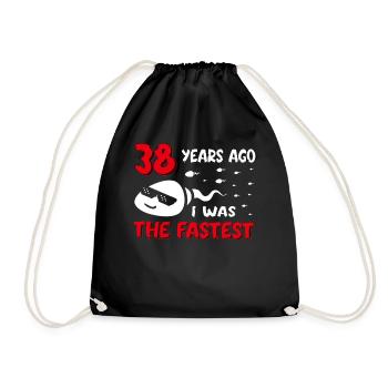 Il y a 38 ans, j’étais le 38e anniversaire le plus rapide - Sac de sport léger - noir - Devant
