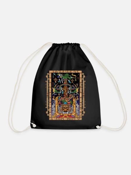 Alter Maya-König Pakal Sarkophag - Turnbeutel - Schwarz