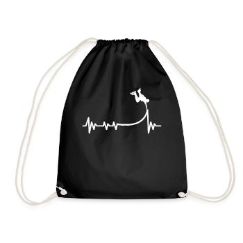 Inline Skating Rollerskates Inline Skater - Drawstring Bag - black - Front