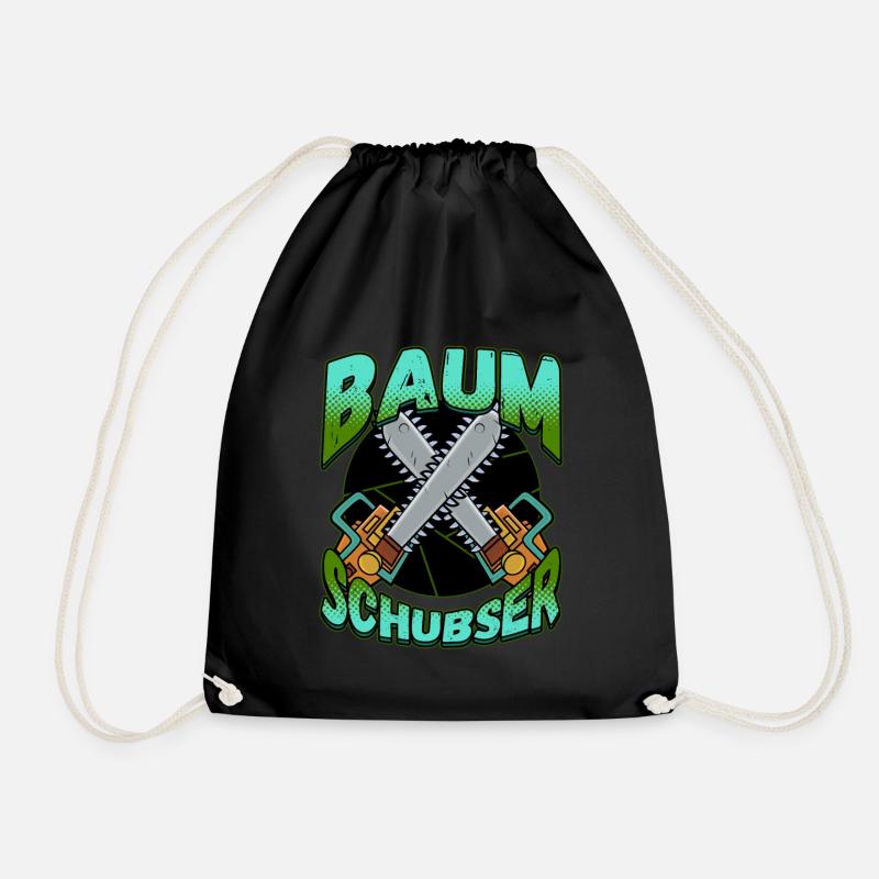 Baumschubser Forstwirt Geschenk Holzfäller - Turnbeutel - Schwarz