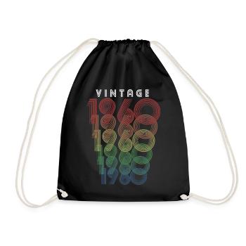 Millésime 1960 Année de naissance 1960 Millésime Anniversaire - Sac de sport léger - noir - Devant