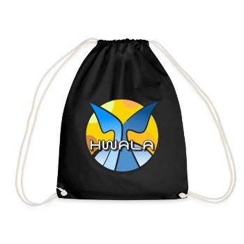 Baleine Bleu Baleine Eau Mer Océan Vague Soleil HWALA - Sac de sport léger - noir - Devant