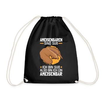 Ameisenbären sind süß Ameisenfresser - Turnbeutel - Schwarz - Vorne