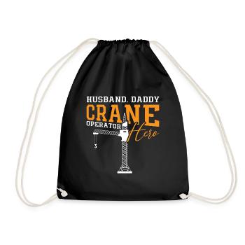 Grutier Grutier Ouvrier de la Construction Cadeau de Construction - Sac de sport léger - noir - Devant