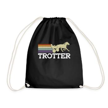 Traber - Cheval de course de chevaux - Sac de sport léger - noir - Devant