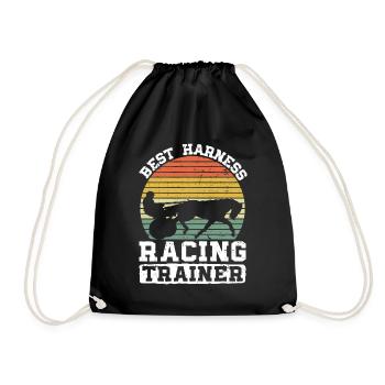 Meilleure course de trot - Horse Racing Trotting Horse - Sac de sport léger - noir - Devant