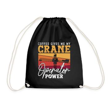 Crane Operator Construction Crane Operator Construction Worker Gift - Drawstring Bag - black - Front