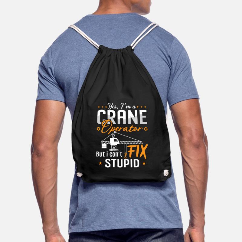 Crane operator Construction worker Profession Crane driver Gift Drawstring Bag