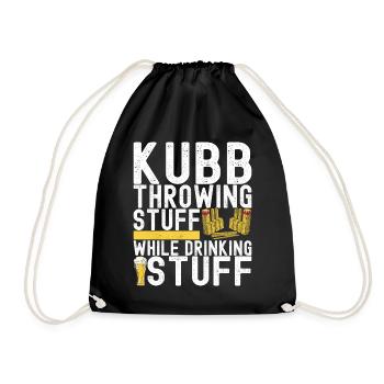 Kubb Wikinger Schach - Turnbeutel - Schwarz - Vorne