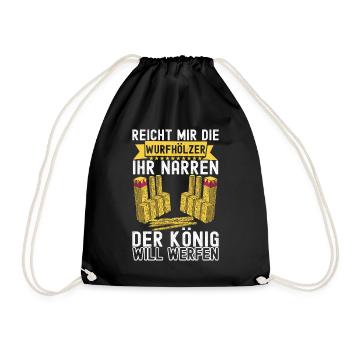 Kubb Wikinger Schach - Turnbeutel - Schwarz - Vorne