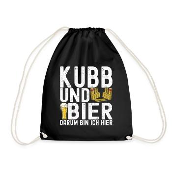 Kubb Wikinger Schach - Turnbeutel - Schwarz - Vorne