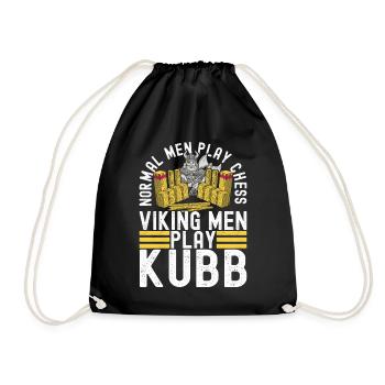 Kubb Wikinger Schach - Turnbeutel - Schwarz - Vorne