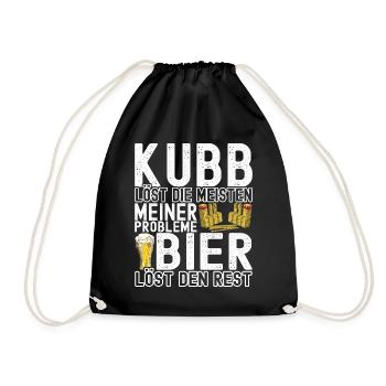 Kubb Wikinger Schach - Turnbeutel - Schwarz - Vorne