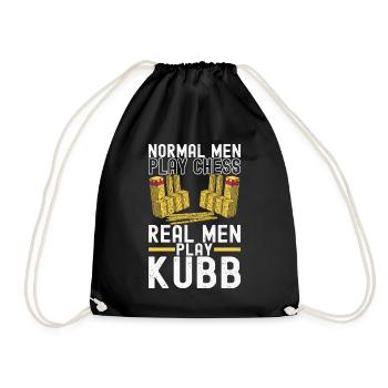 Kubb Wikinger Schach - Turnbeutel - Schwarz - Vorne
