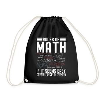Professeur de mathématiques Mathématiques - Sac de sport léger - noir - Devant