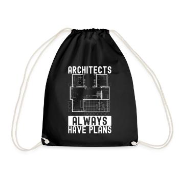 Architect Architecture - Drawstring Bag - black - Front