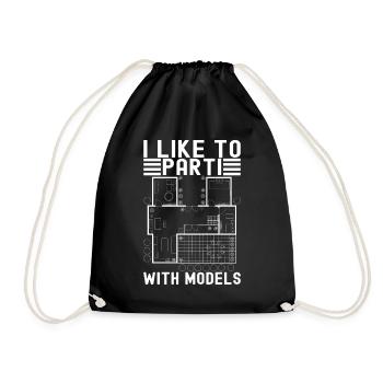 Architect Architecture - Drawstring Bag - black - Front