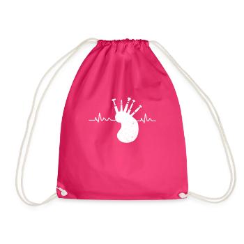 Bagpipe Heartbeat Bagpipe Scotland Pulse - Sac de sport léger - fuchsia - Devant