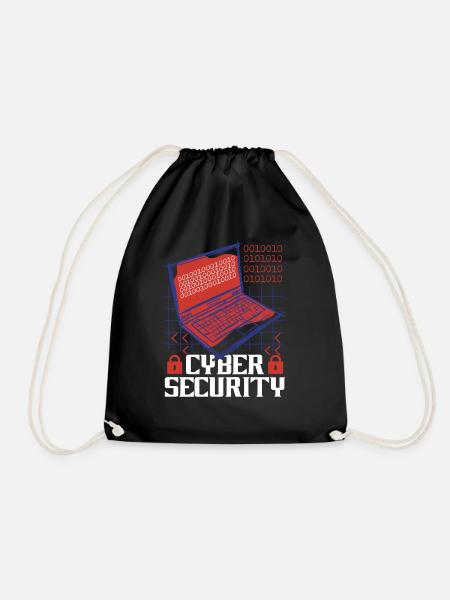 Cyber Sicherheit Hack IT Sicherheit Cybersecurity - Turnbeutel - Schwarz