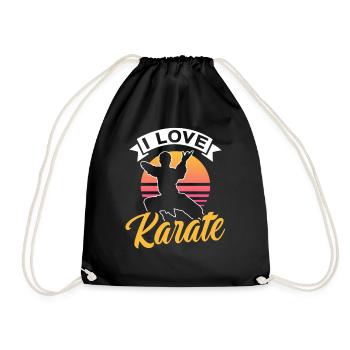 J’adore les arts martiaux de combat de karaté arts martiaux - Sac de sport léger - noir - Devant