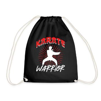 Karate Warrior Martial Arts Fighter Martial Arts - Drawstring Bag - black - Front
