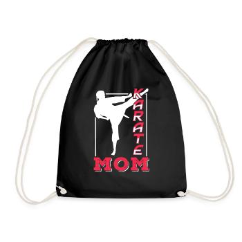 Karate Mother Martial Arts Martial Arts Fighter - Drawstring Bag - black - Front
