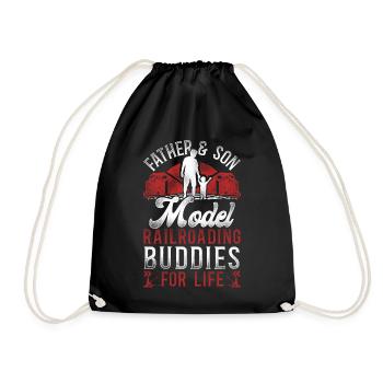 Freight Diesel Train Driver - Drawstring Bag - black - Front