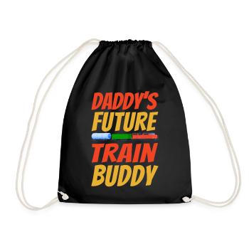 Freight Diesel Train Driver - Drawstring Bag - black - Front