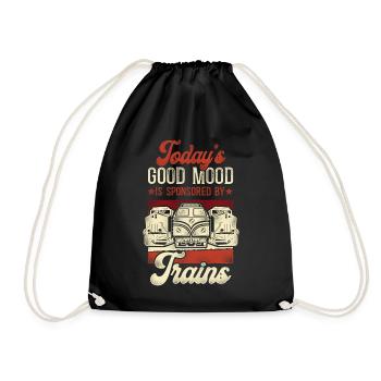 Freight Diesel Train Driver - Drawstring Bag - black - Front