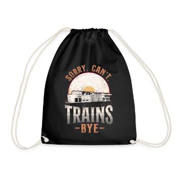 Freight Diesel Train Driver - Drawstring Bag - black - Front