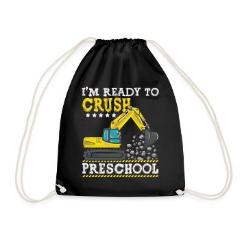 Kids I m Ready To Crush Preschool Construction - Turnbeutel - Schwarz - Vorne