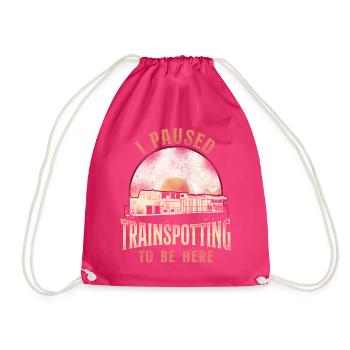 Freight Diesel Train Driver - Drawstring Bag - fuchsia - Front