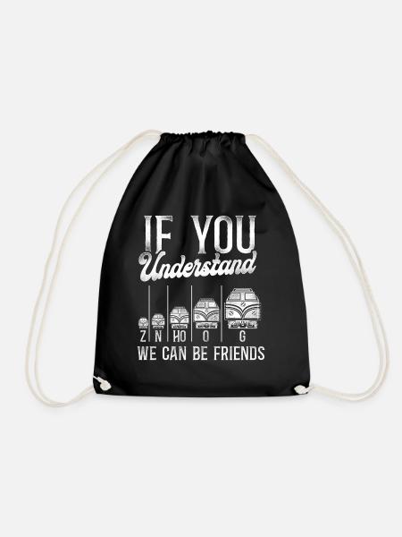 Freight Diesel Train Driver - Drawstring Bag - black