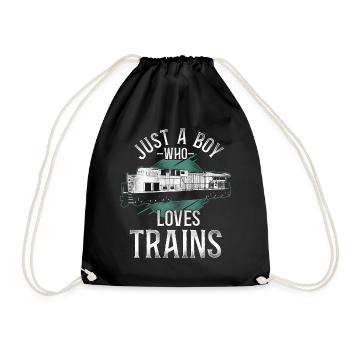 Freight Diesel Train Driver - Drawstring Bag - black - Front
