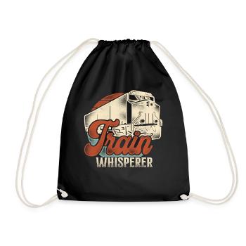 Freight Diesel Train Driver - Drawstring Bag - black - Front
