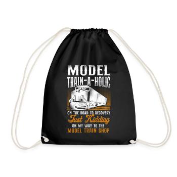 Conducteur de train diesel de marchandises - Sac de sport léger - noir - Devant