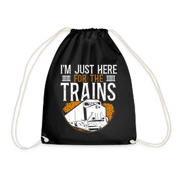 Freight Diesel Train Driver - Drawstring Bag - black - Front