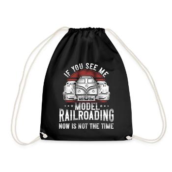 Freight Diesel Train Driver - Drawstring Bag - black - Front