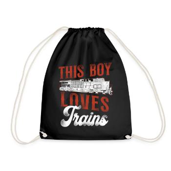 Freight Diesel Train Driver - Drawstring Bag - black - Front