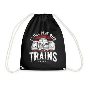 Freight Diesel Train Driver - Drawstring Bag - black - Front