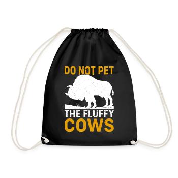 Bison Buffalo Water Buffalo National Park - Drawstring Bag - black - Front