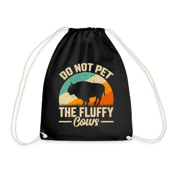 Bison Buffalo Water Buffalo National Park - Drawstring Bag - black - Front