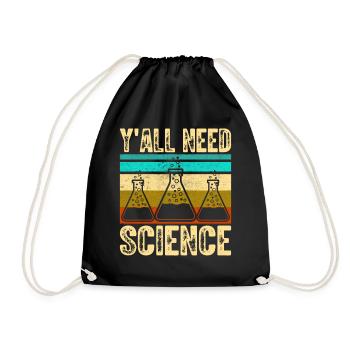 Scientist Chemist Physicist Physics Gift - Drawstring Bag - black - Front
