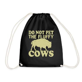 Bison Buffalo Water Buffalo National Park - Drawstring Bag - black - Front