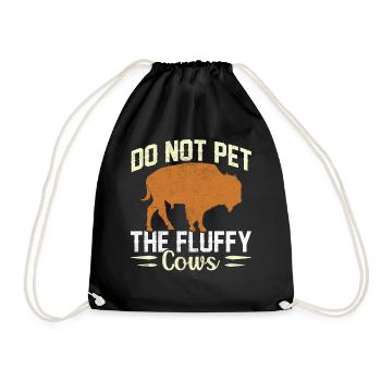 Bison Buffalo Water Buffalo National Park - Drawstring Bag - black - Front